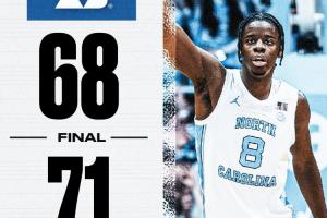 刺激！北卡后卫三分压哨绝杀杜克 威尔逊23分PK布泽尔儿子24+11