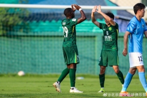 林良铭、法比奥、张稀哲进球，热身赛北京国安3-2深圳新鹏城