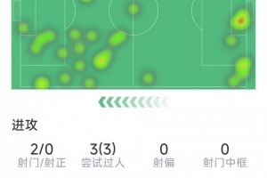 若昂·佩德罗本场数据：两次造点，2射0正，3次过人，7次成功对抗