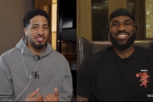 詹姆斯致哈利伯顿:我们在比赛理念上有很多共鸣 我为你感到骄傲