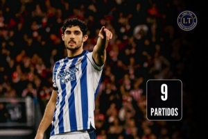 29岁格德斯今年9场参与8球，西甲球员同期仅次于费尔明和姆巴佩