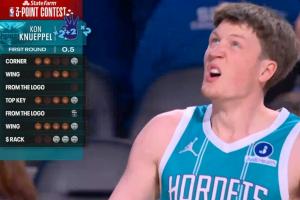 不负众望！新秀克尼佩尔首位出场拿下27分高分！有一个点全中！