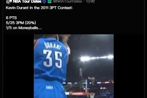 仅得6分！KD转发自己当年三分大赛：老铁别闹 快删了 算我求你了