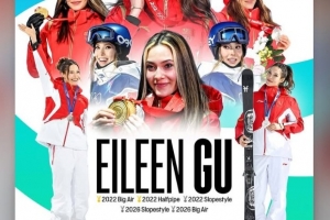 跨界互动！德约晒谷爱凌夺牌照表示祝贺，后者回复：永远的榜样