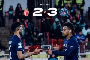 巴黎第二次在欧冠落后两球最后赢球，上次是去年1月4-2曼城