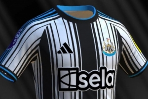 泰晤士谈纽卡新赛季主场球衣谍照：保留黑色主条纹，袖口用细暗纹