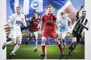 米尔纳英超生涯出场分布：利物浦230场最多 曼城147场、维拉100场