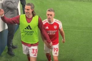 故意的还是不小心卡拉菲奥里赛后不慎打到特罗萨德要害