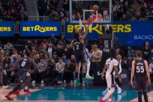 太凶残了！视觉盛宴️文班超极限盖帽钉板坎宁安 卡斯尔三分