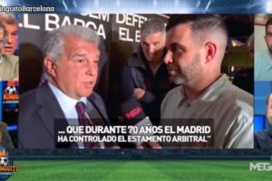 拉波尔塔回应阿韦洛亚：70年来皇马在控制裁判体系，他们最好沉默