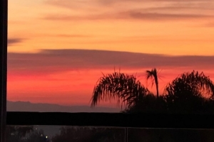 早安洛杉矶！詹姆斯晒清晨6点窗外日出景色：美妙