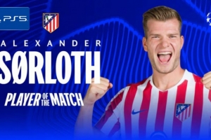 官方：上演帽子戏法的瑟尔洛特当选马竞vs布鲁日全场最佳