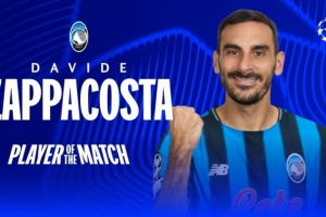 远射变线扳平比分！官方：扎帕科斯塔当选亚特兰大vs多特MVP