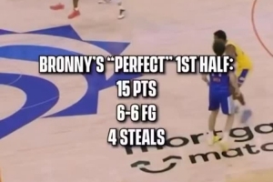 加油！詹姆斯转发布朗尼G联盟集锦：继续积累日子 年轻的