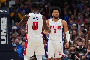 东西部榜首对决！活塞VS雷霆首发：坎宁安&杜伦出战 多特&乔登场