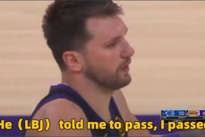美媒解读东契奇拒投绝杀后唇语：他让我传球 我就传了