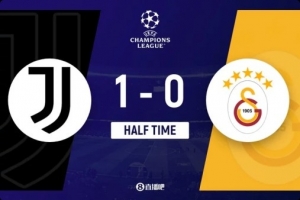 半场-尤文暂1-0加拉塔萨雷 凯夫伦·图拉姆造点洛卡特利点射