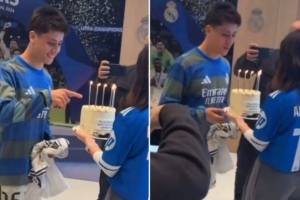 惊喜！居莱尔迎21岁生日，女友与家人赛后为其送上生日蛋糕庆祝