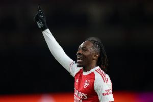 埃泽为阿森纳伦敦德比进6球，是18-19赛季奥巴梅扬以来单赛季最多