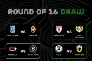 欧协联1/8决赛对阵：水晶宫vsAEK拉纳卡 斯特拉斯堡vs里耶卡