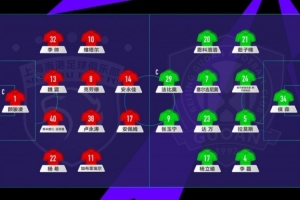 超级杯官方公布首发站位图，海港和国安均采用442阵型