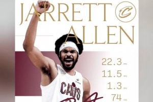 月最佳？阿伦转发二月数据：场均22.3分11.5板1.3帽 命中率74%