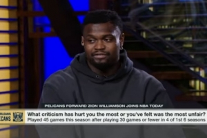 锡安：我反思过自己是否做了足够多的努力出场打球 目前效果不错