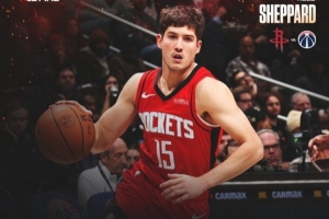 合砍103分！火箭官推发布谢泼德、阿门、KD和申京四人数据海报