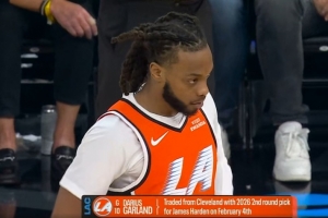 终于来了！加兰替补登场迎快船首秀 此前伤缺一个多月