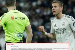 裁判报告：马斯坦托诺染红因怒斥主裁“真丢人，真xx的丢人”