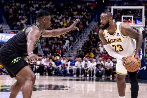 锡安复出！ESPN预测明日胜率：湖人高达68.8% 鹈鹕31.2%