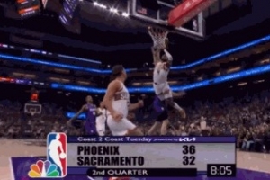 这平筐了吧！杰伦·格林反击空接炸扣2+1打停国王