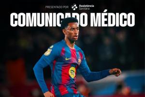 巴萨官方：巴尔德左大腿股二头肌受伤，预计缺阵4周