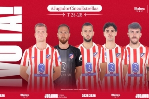 马竞2月最佳球员候选：瑟尔洛特、奥布拉克、汉茨科、鲁杰里在列