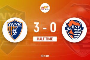 半场-侯永永破门克莱伯、弋腾建功 云南玉昆暂3-0青岛海牛