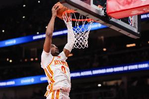 明日老鹰主场迎战76人 库明加因左膝炎症出战成疑