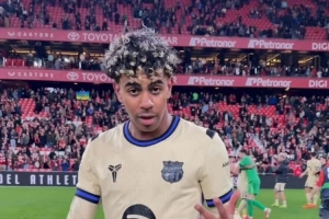 攻入全场唯一进球！亚马尔赛后再次做出三分入袋庆祝动作