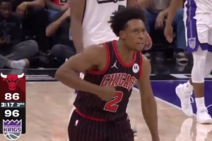 拦不住了！塞克斯顿追身三分再进 本场个人第7记三分&生涯新高！