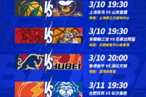 NBL第22轮3月10日-11日进行！合肥狂风vs长沙勇胜为高价值场次