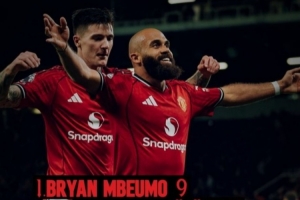 曼联官方晒本赛季英超队内射手榜：姆伯莫9球居首，舍什科8球次席