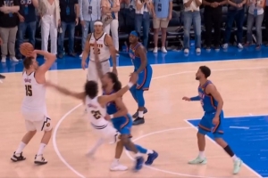 雷霆VS掘金裁判报告：无任何错判和漏判 杰林关键送3+1犯法无误