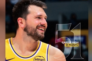 詹姆斯转发里程碑：东契奇湖人生涯新高51分 里夫斯生涯5000分