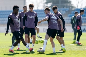 皇马官方：米利唐参加部分合练，姆巴佩、贝林厄姆等人继续恢复