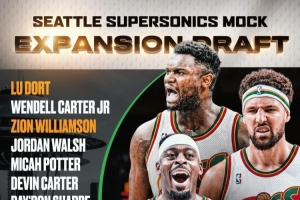 CBS模拟西雅图新军扩军选秀！锡安/克莱/多特在列