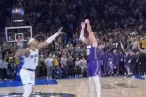 詹姆斯转发肯纳德绝杀现场视频：太给力了 卢克！幸运左手将