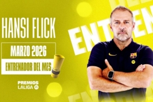 3战全胜，官方：巴萨主帅弗里克当选西甲3月最佳主帅