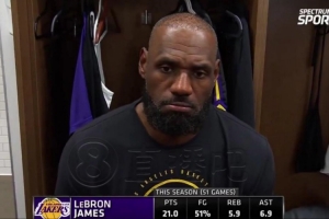 【完整版】詹姆斯赛后采访：回应半场0分 称赞活塞 满意球队韧性