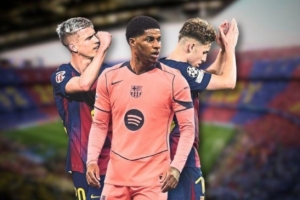 世体谈巴萨9号位陷低迷：启用拉什福德，或奥尔莫费尔明打伪9